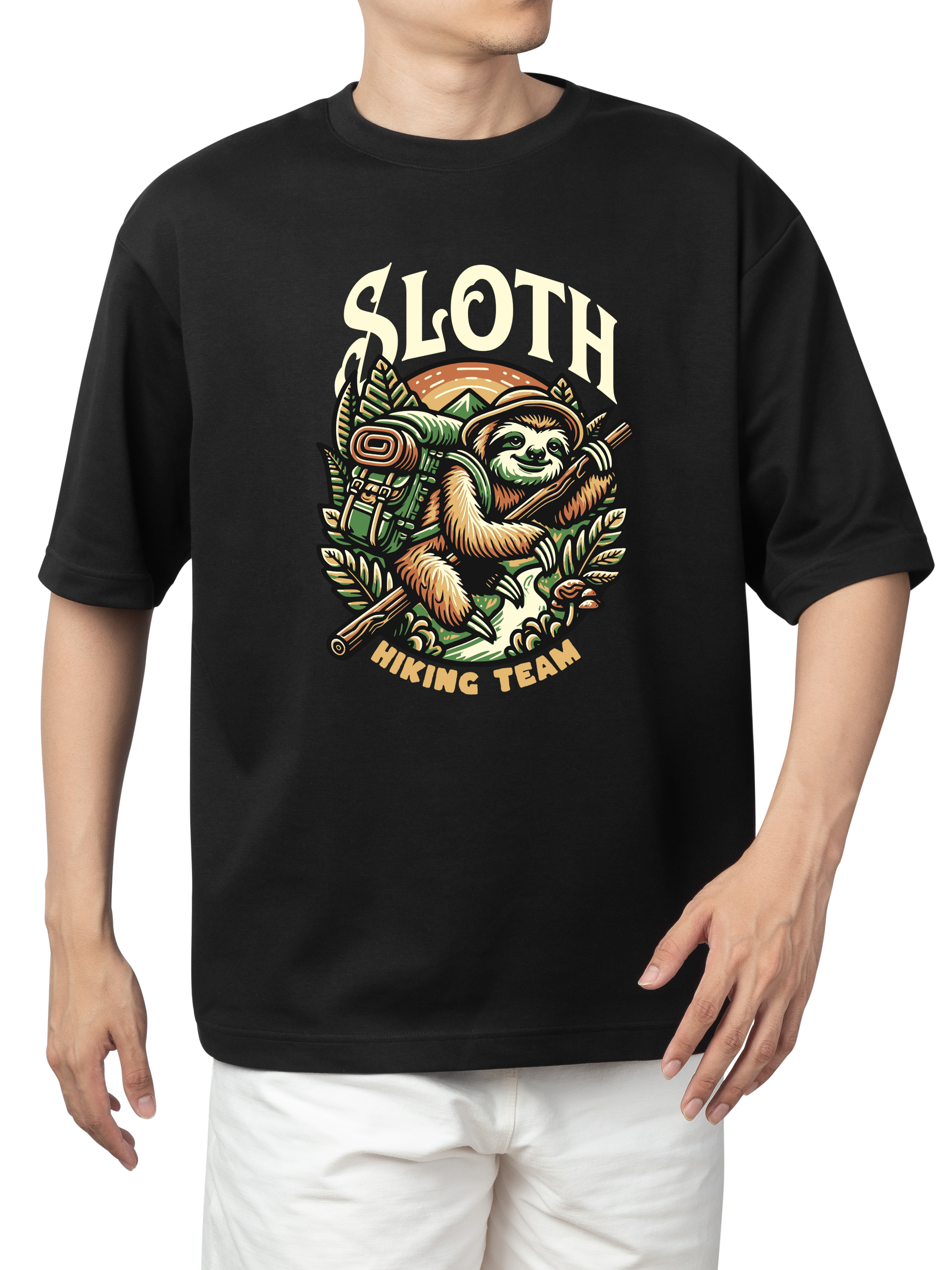 Alfaq Sloth Hiking Team -  Mountain Camping T-Shirt